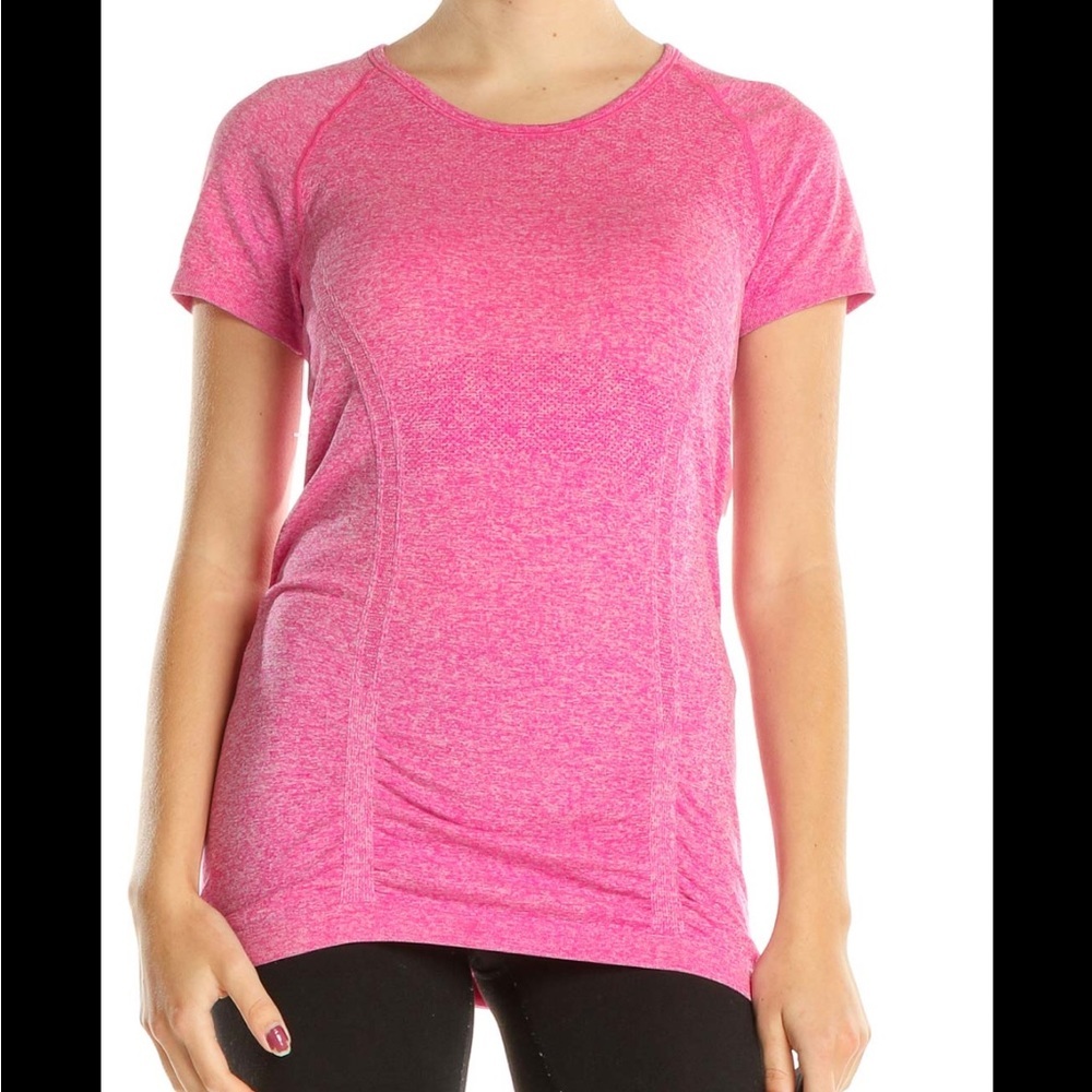 Athleta Fastest Track Seamless Tee Hot Pink XS